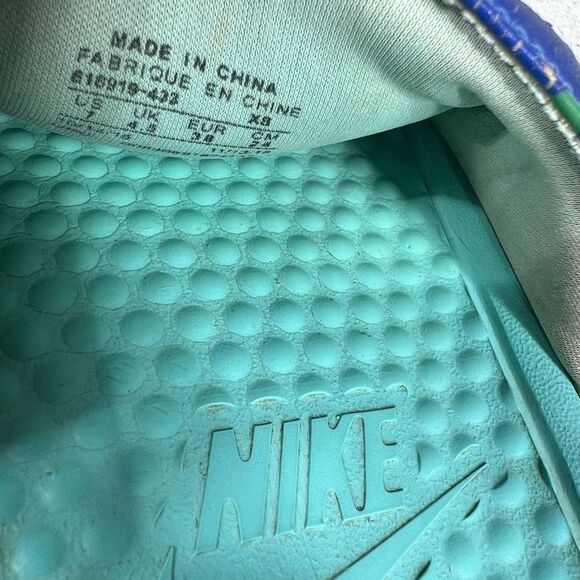 Nike Benassi JDI Slides Women's Slip On Sandals Blue Aqua Polka Dot House Size 7 - Picture 7 of 7